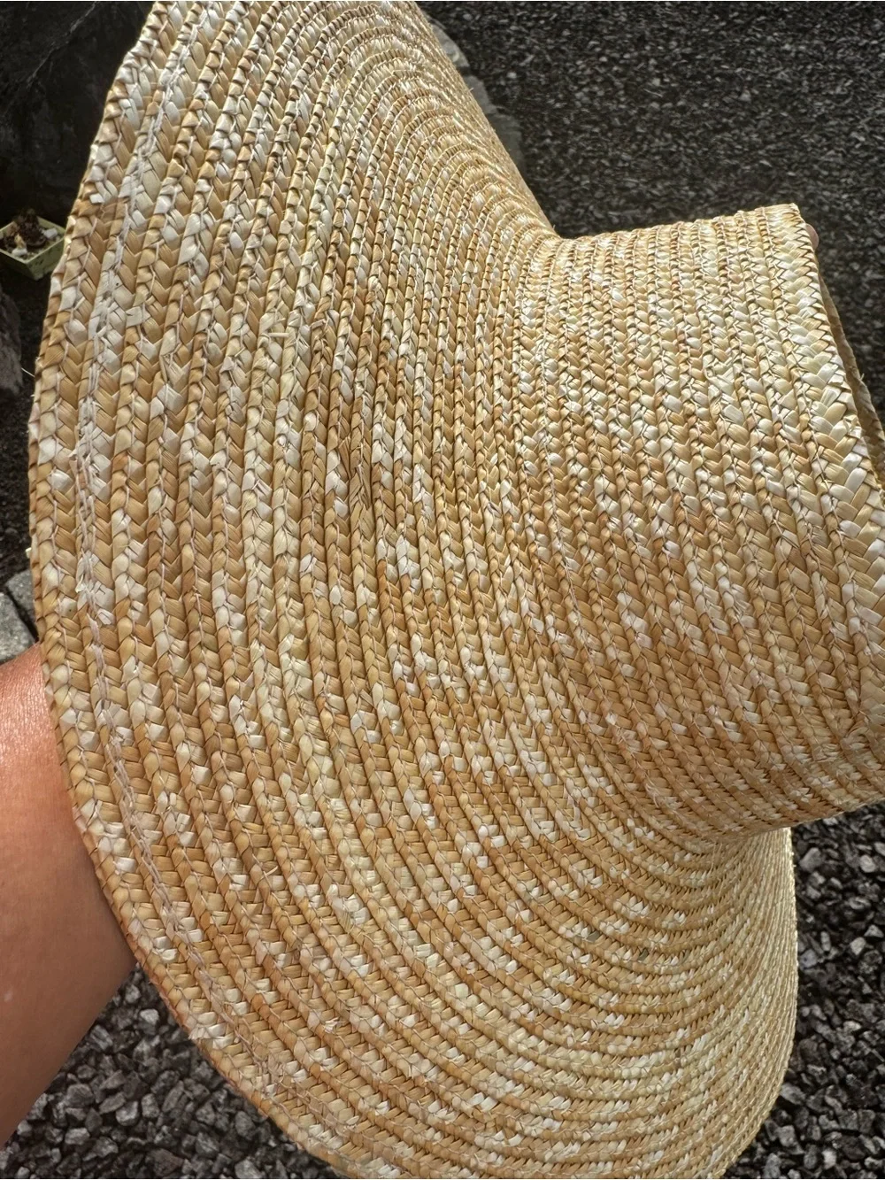 Pāpale Lā Hawaiian Woven Straw Sun Hat Wide Brim Beach Resort One Size NWOT